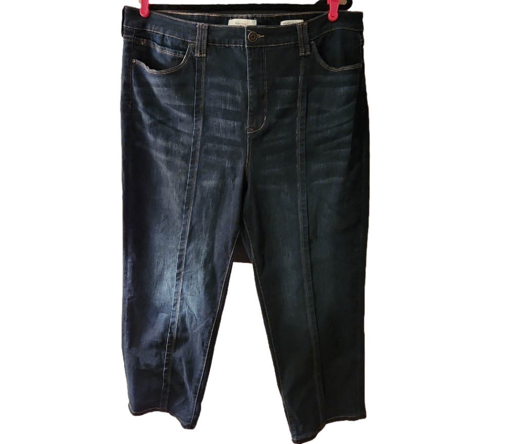 Skinnygirl Dark Blue Wash Slim Straight Jeans Size 20W